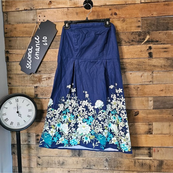 Old Navy women's strapless royal blue floral dress NWT size 16 - Picture 1 of 12
